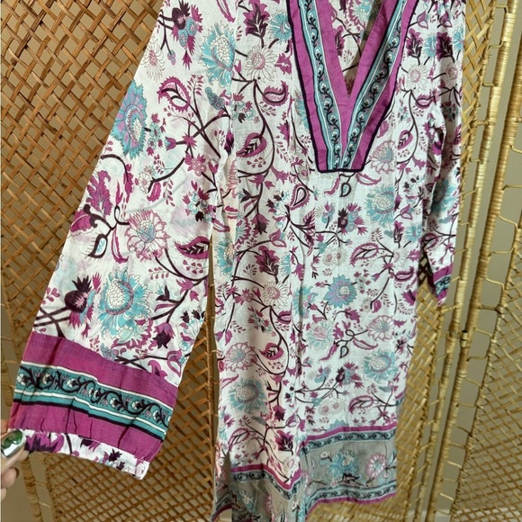 Zara Cotton Floral Tunic - Picture 6 of 9